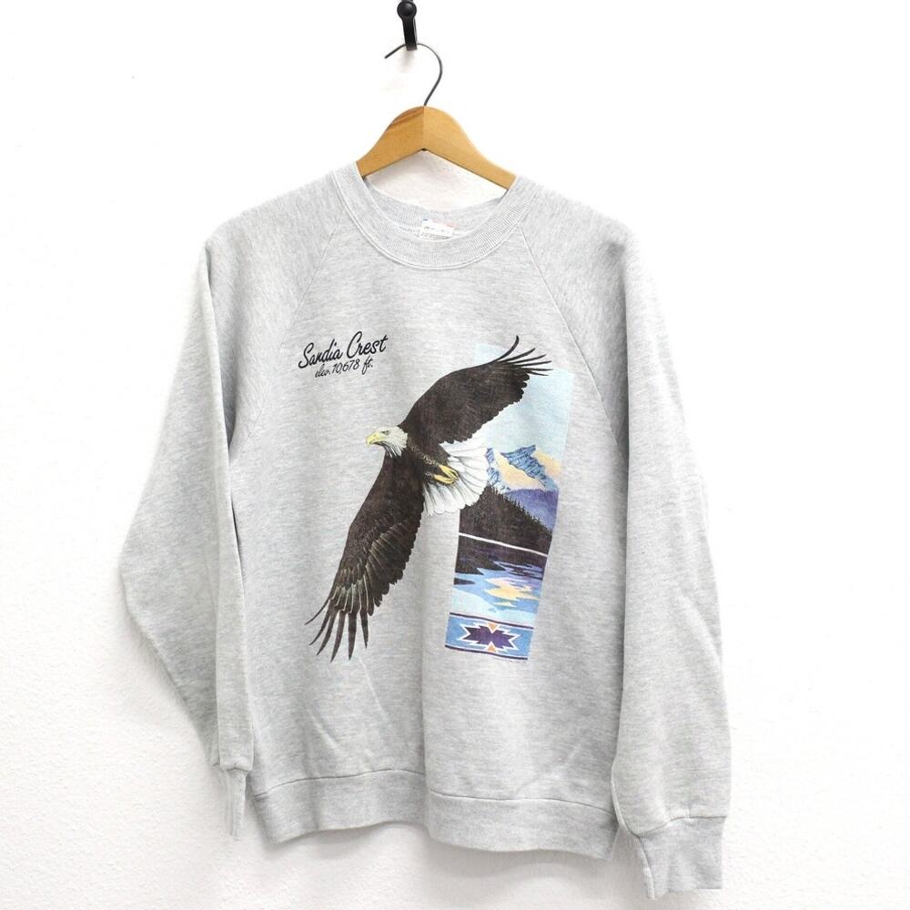 Vintage Sandia Crest New Mexico Eagle Sweatshirt Large